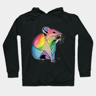 Mouse Rainbow Shadow Silhouette Anime Style Collection No. 391 Hoodie